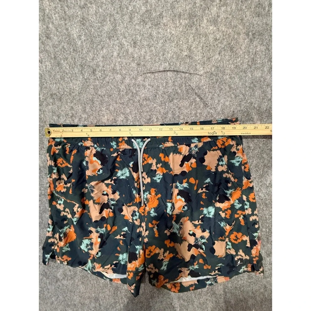 SurfCuz Mens XXXL Swim Trunks‎ Abstract Camo Orange Blue Beach Shorts